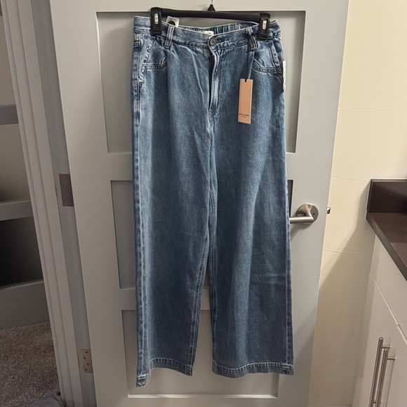 NWT SCOTCH & SODA Wide-Leg Blue Denim Jeans - size 4/27 - Picture 2 of 9